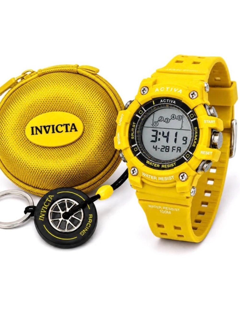Set Activa Rally Edition Invicta - Men’s,Women’s Watch-50mm Yellow ACW-GA-M-100